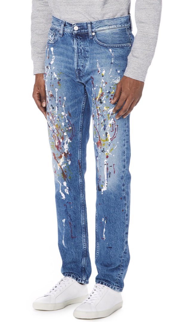 Calvin klein paint splatter jeans top