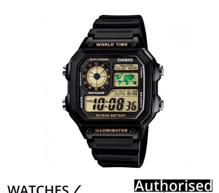 Casio AE1200WH 1BVDF AE1200 Resin Band Watch SOL2717 Men s
