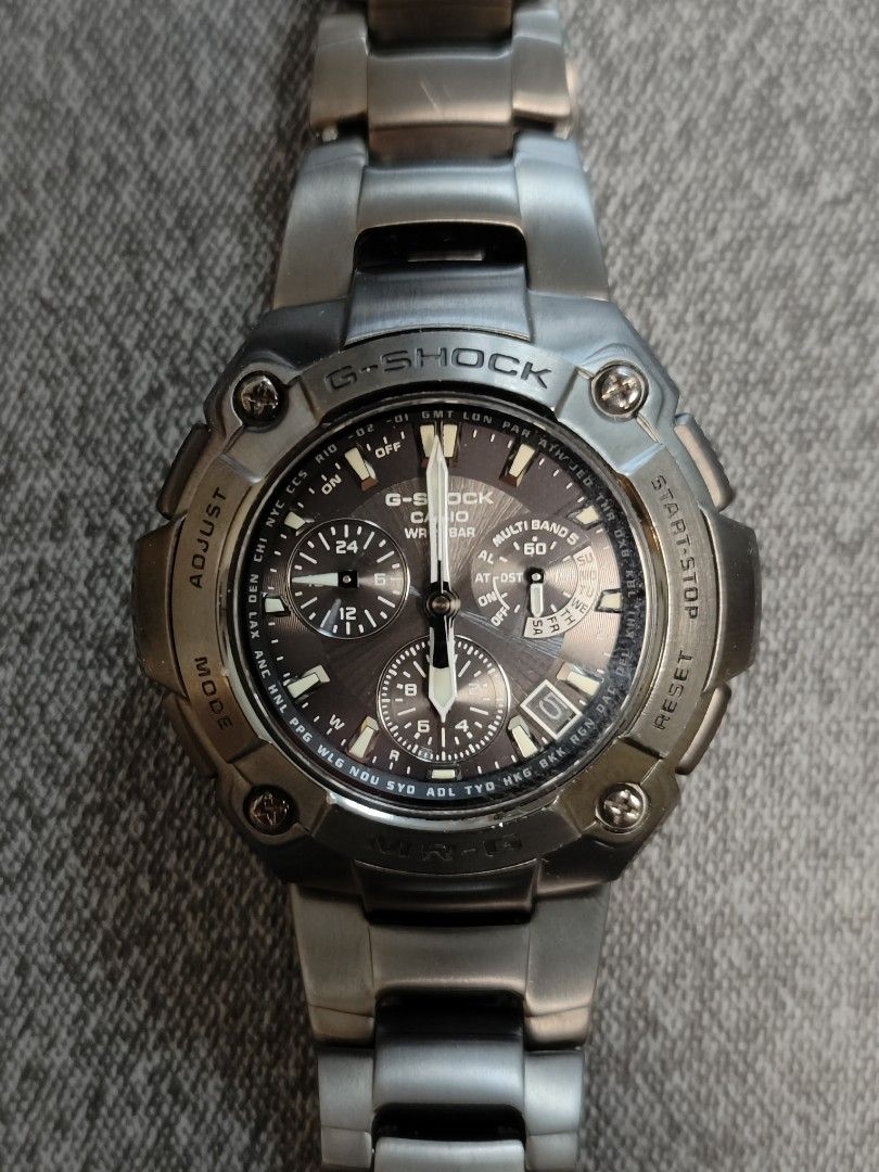 Casio G-shock MRG 7500BJ 鈦金屬, 名牌, 手錶- Carousell