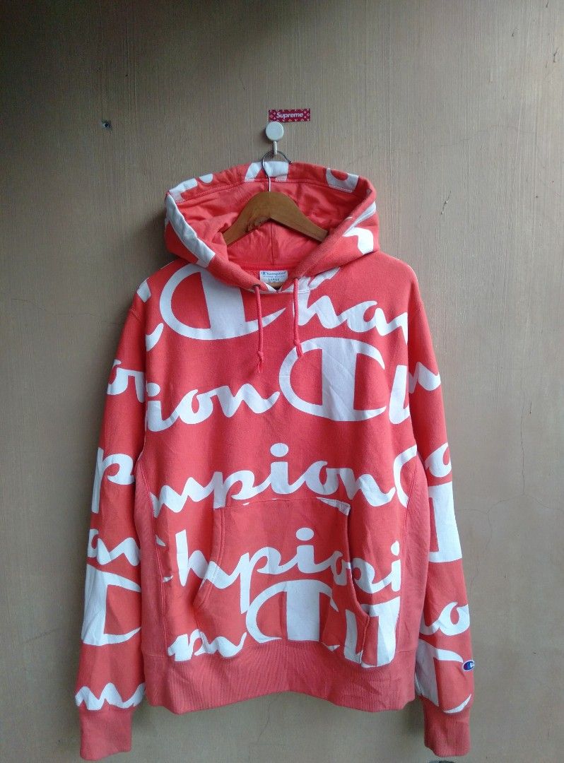 Champion reverse weave all over print pullover hoodie jacket