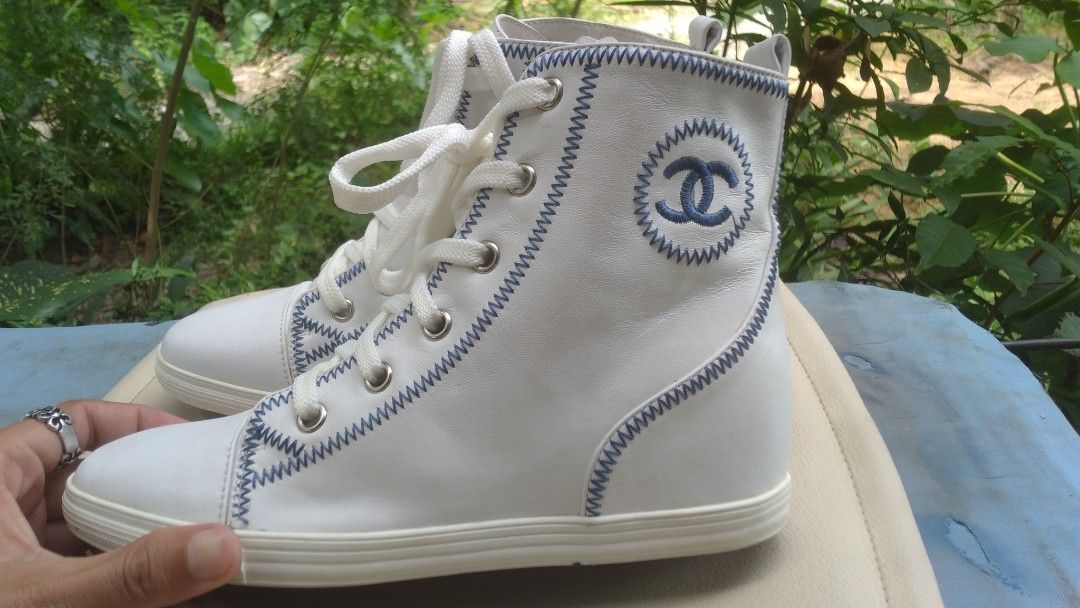 Chanel hi top Women s Fashion Footwear Sneakers on Carousell