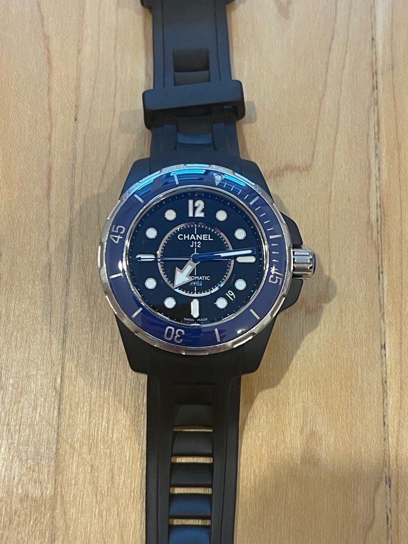 Chanel J12 Marine Watch 38mm Black Rubber strap