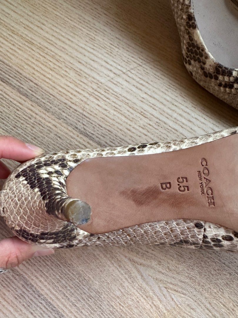 Coach snakeskin pumps shop