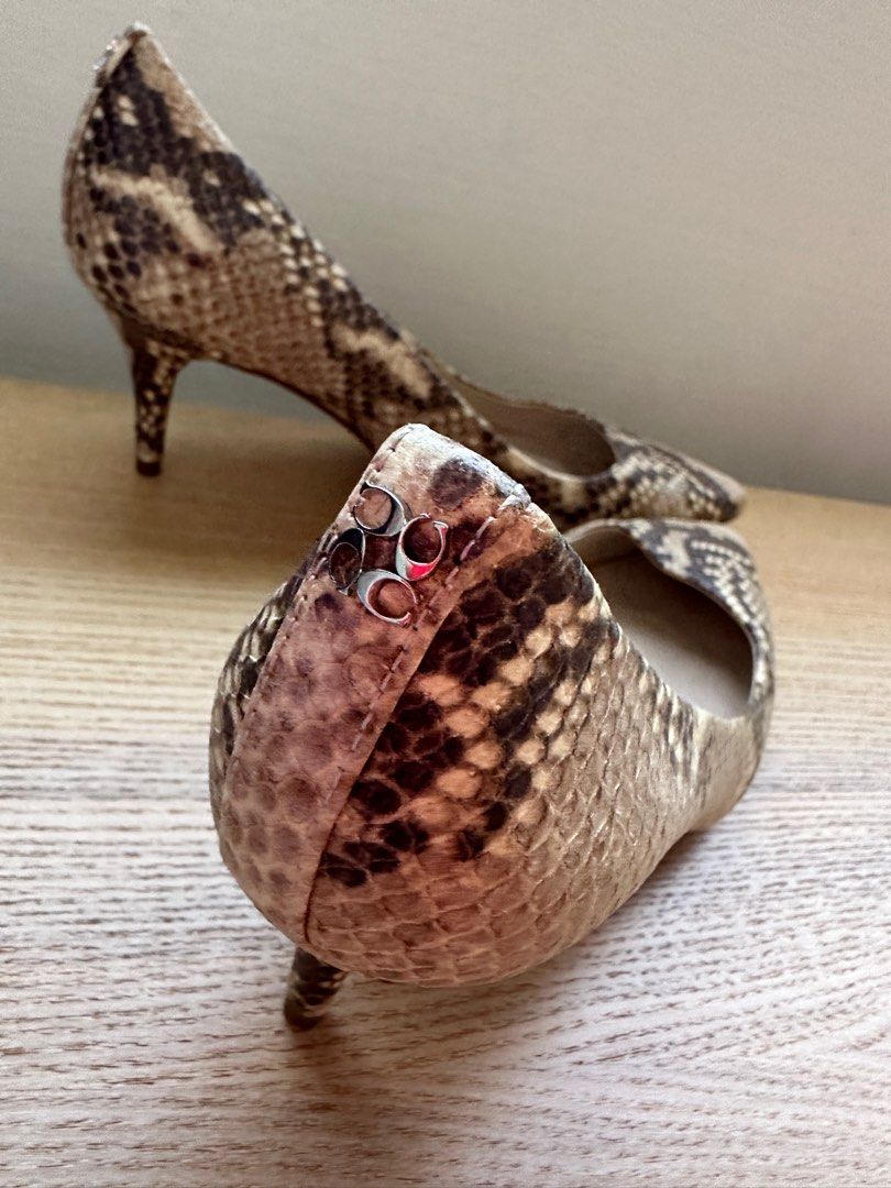 Coach snakeskin heels top