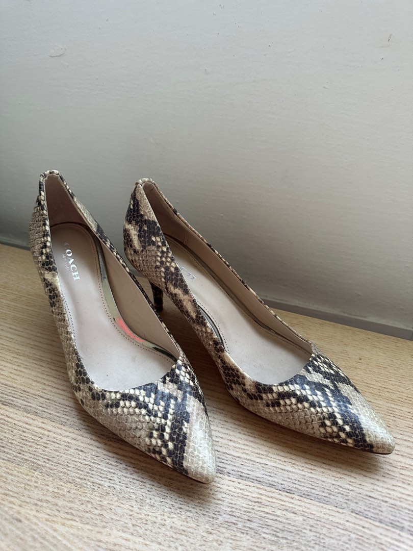 Coach Snakeskin Heels 36 Women s Fashion Footwear Heels on