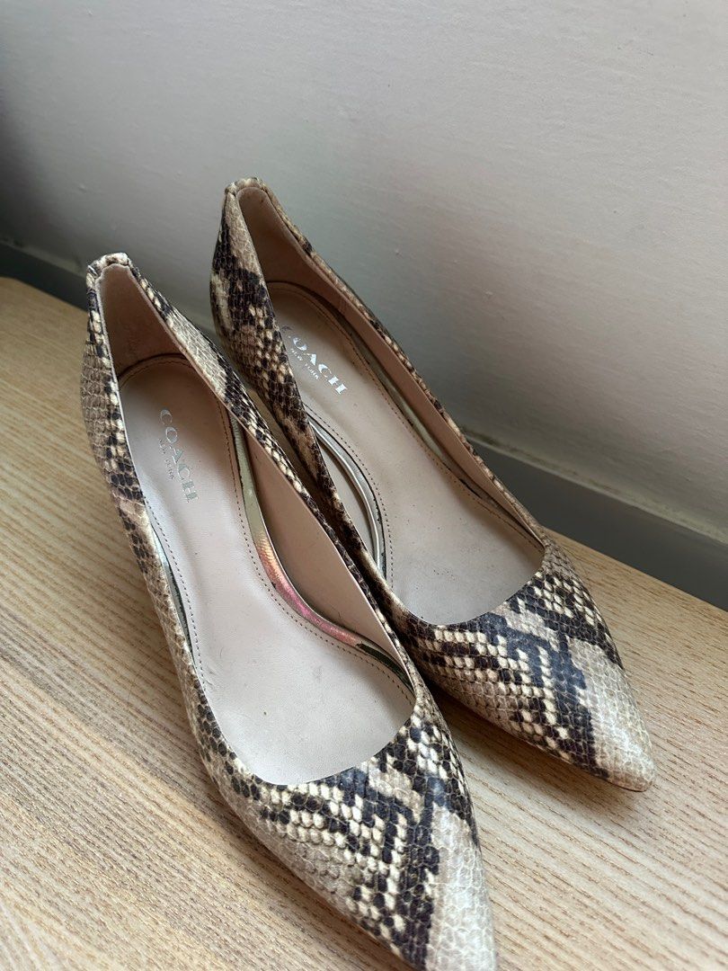 Coach snakeskin heels on sale