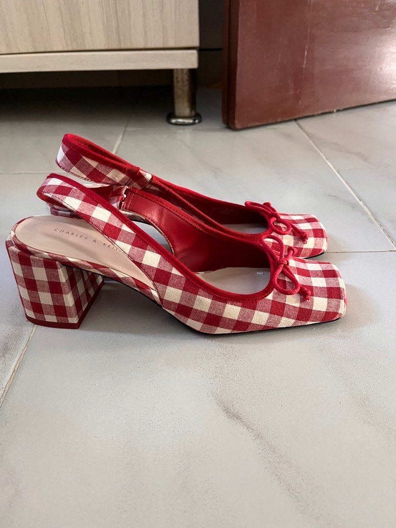coquette gingham block heels charles and keith lana del rey americana