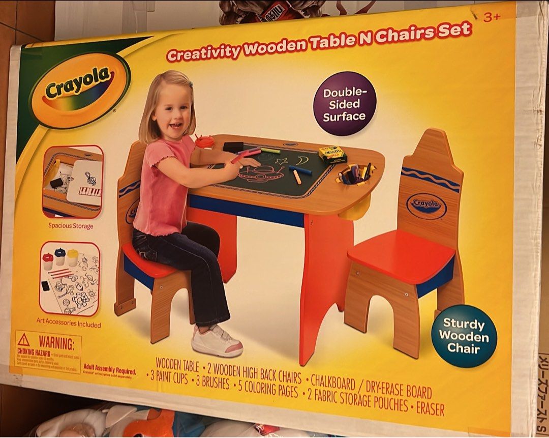 Crayola wooden table top & chair set