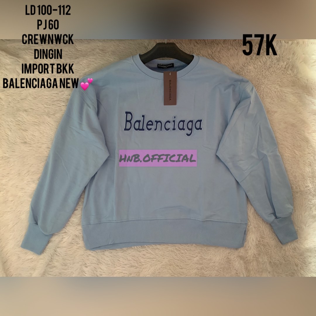Baby blue cheap balenciaga sweater