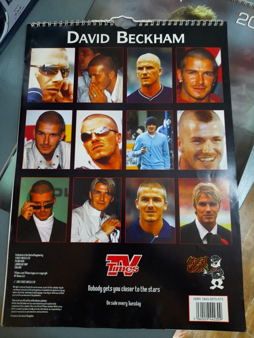 DAVID BECKHAM CALENDAR, Hobbies & Toys, Memorabilia & Collectibles, Fan