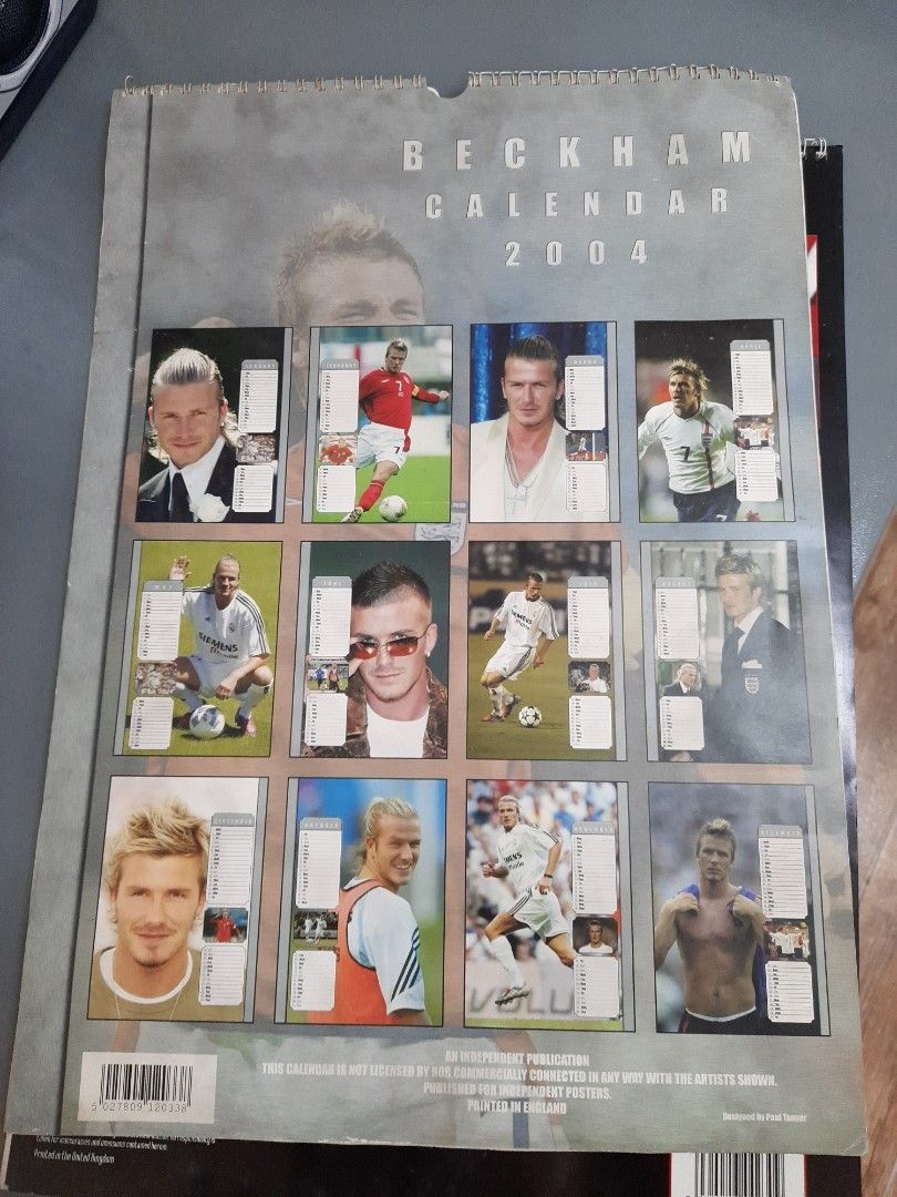 DAVID BECKHAM CALENDAR, Hobbies & Toys, Memorabilia & Collectibles, Fan