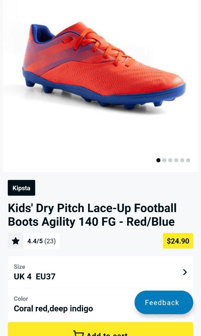 Kipsta Kids football boots UK 1 US2 EU 33
