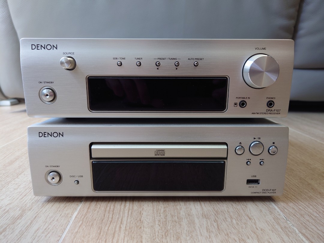 Denon 天龍amp + cd 機音響組合DRA-F107 DCD F107, 音響器材, Soundbar