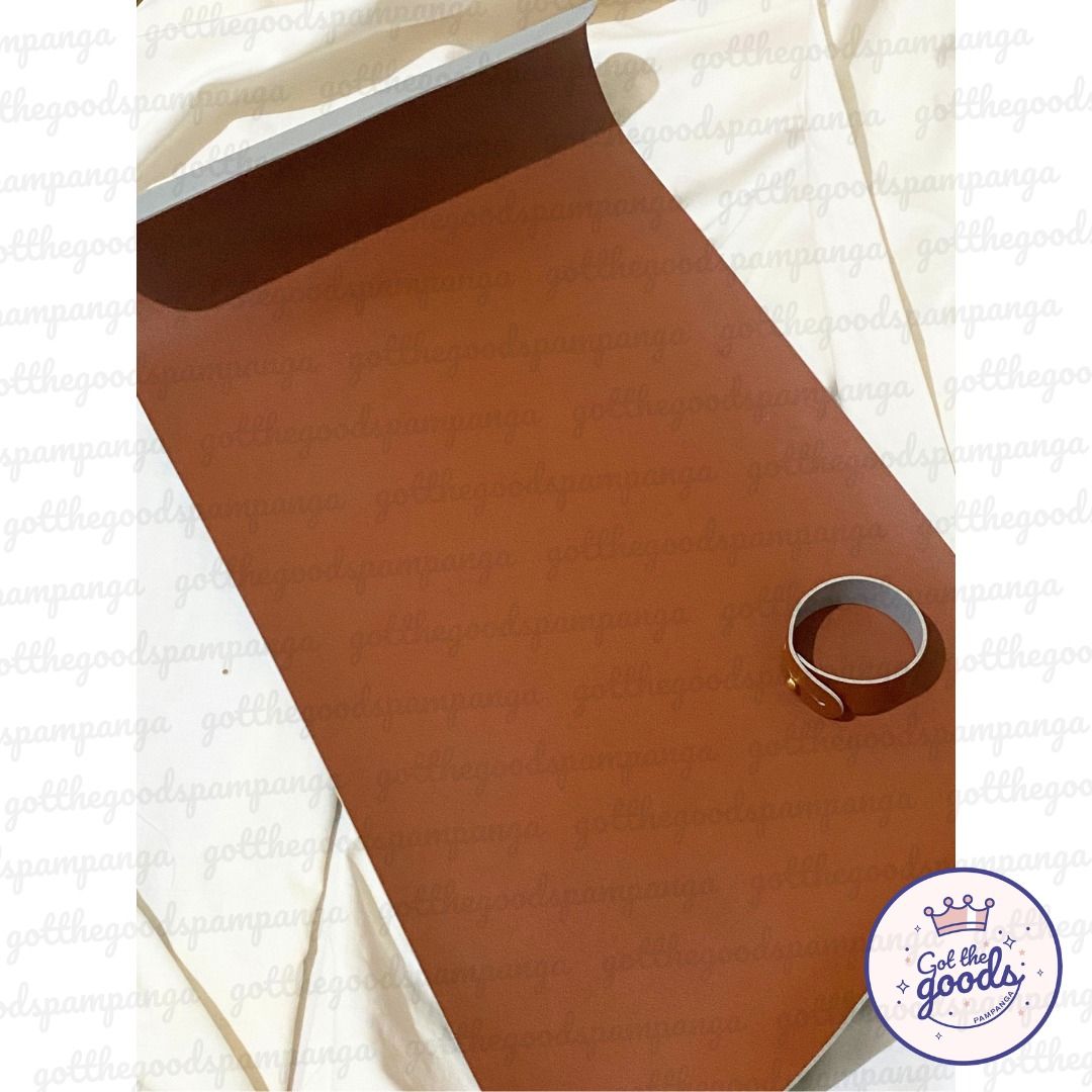 Desk Mat / Laptop Mat / Reversible Two Colors (Category: Mouse & Mousepads) located in Mexico. Submitted by gotthegoods_pampanga (Listing ID 1247256522, Image 2). Description: Brown and gray desk mat / Laptop mat / Reversible two colors Product dimes: 60x30 cm Material: Vegan Leather RFS: Decluttering, upgraded my work station..