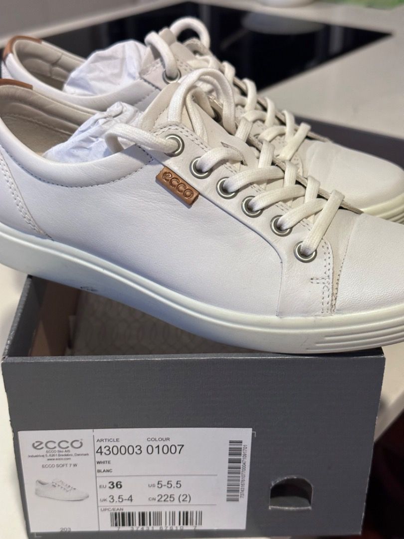 ecco white leather sneakers