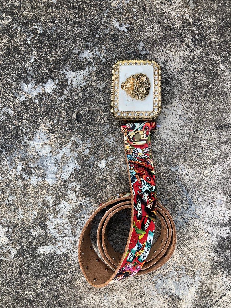 Ed hardy leather belt sale