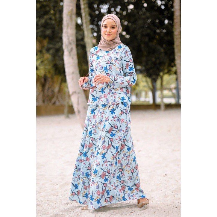 Floral skirt muslimah discount
