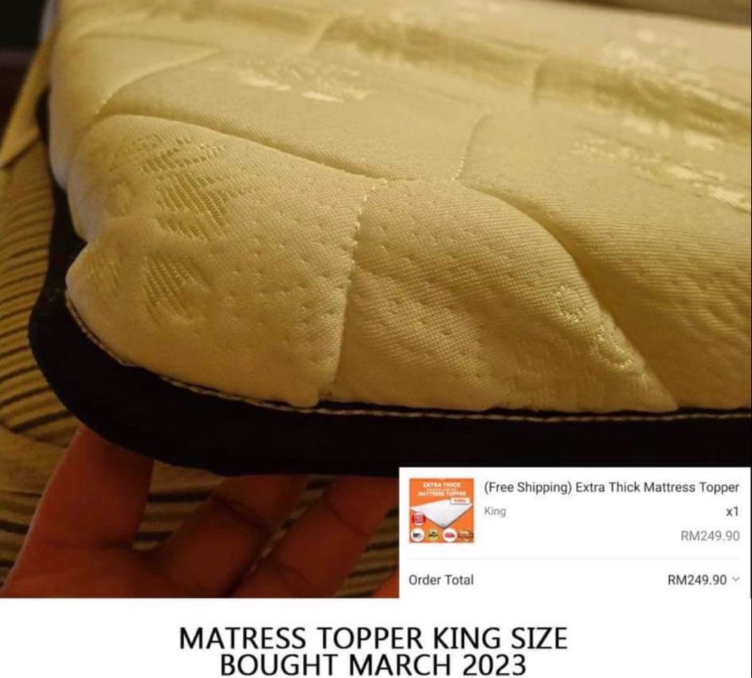 Extra Thick Mattress Topper King Size, Furniture & Home Living, Bedding