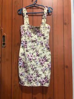 F21 yellow floral dress