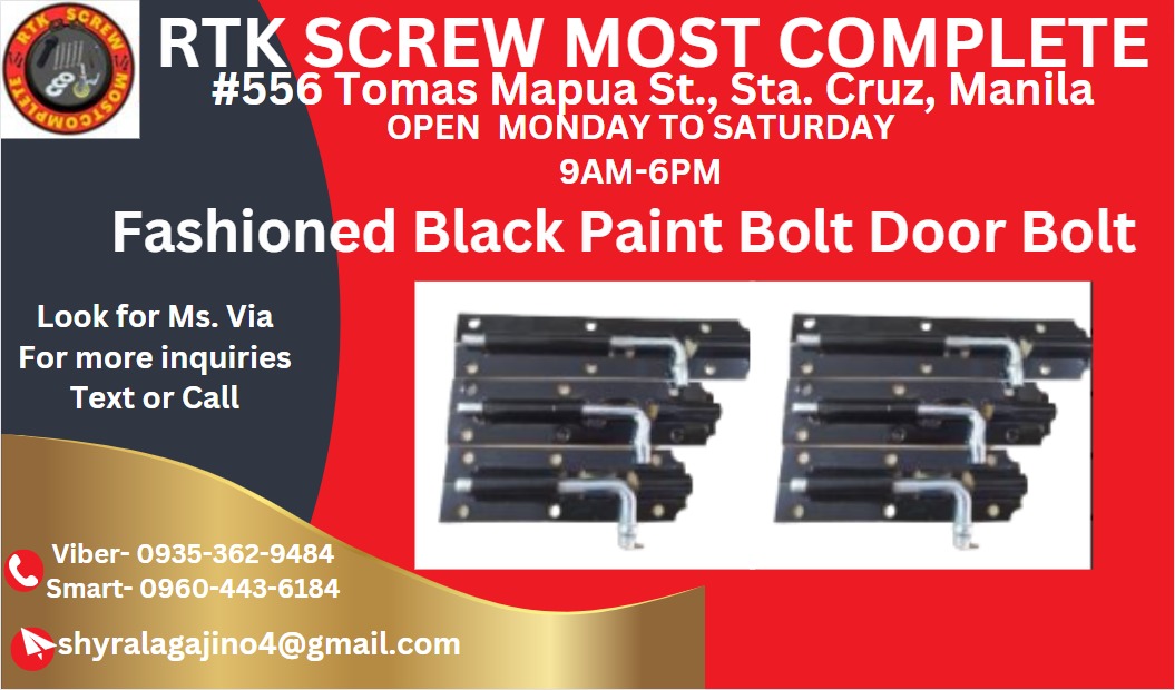 Fashioned Black Paint Bolt Door Bolt on Carousell