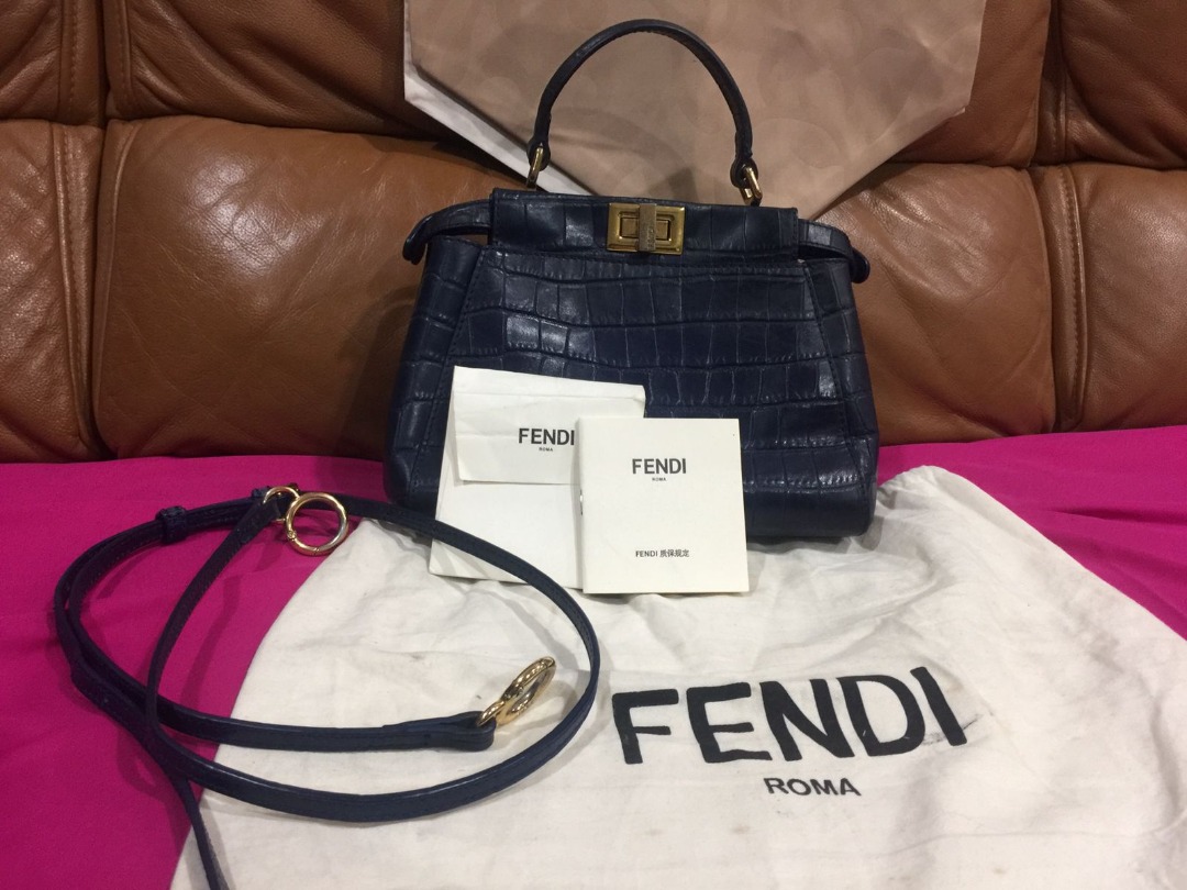 Fendi Peekaboo Crocodile Iconic Mini Bag Most Expensive Mini Bag