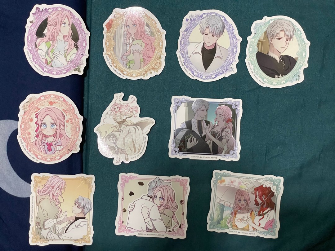 Flirting With The Villain's Dad sticker set official merch webtoon
