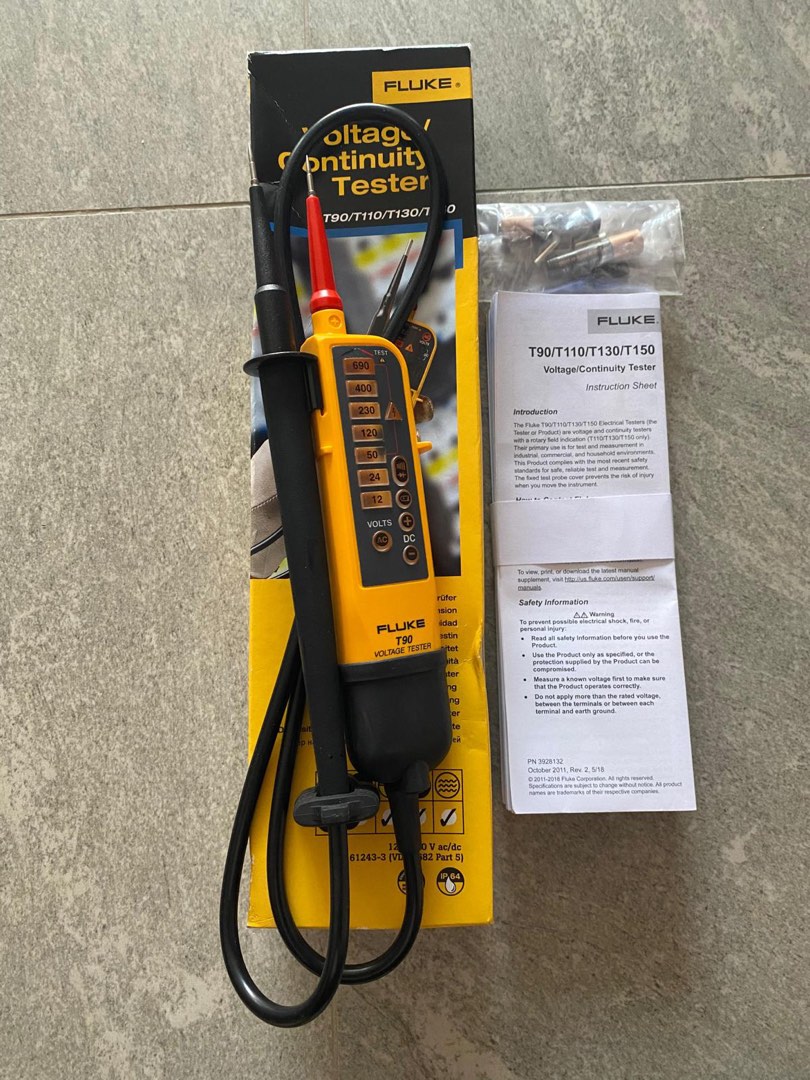 Fluke T90, Digital Voltage tester, 690V ac/dc, Continuity Check