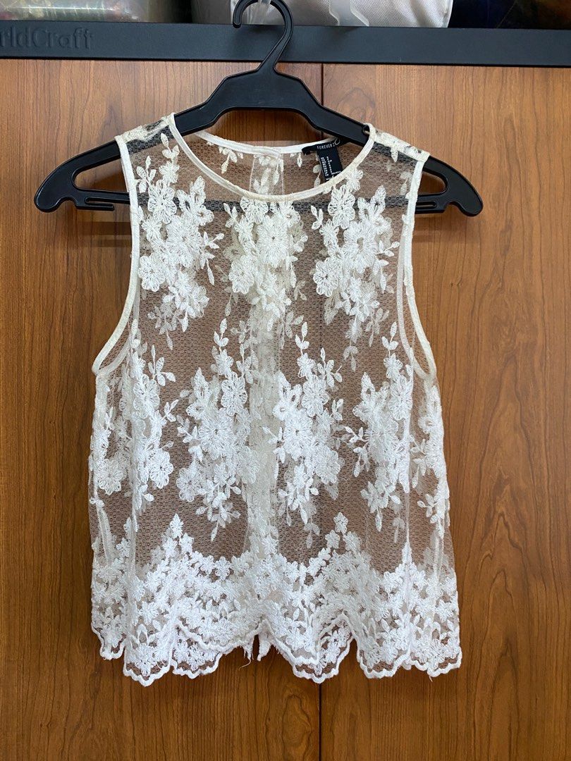 Forever 21 Lace Top Women s Fashion Tops Blouses on Carousell