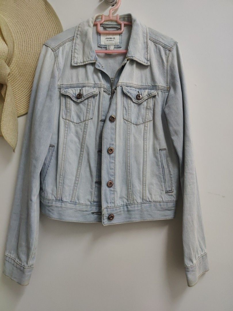 Button front denim online jacket forever 21