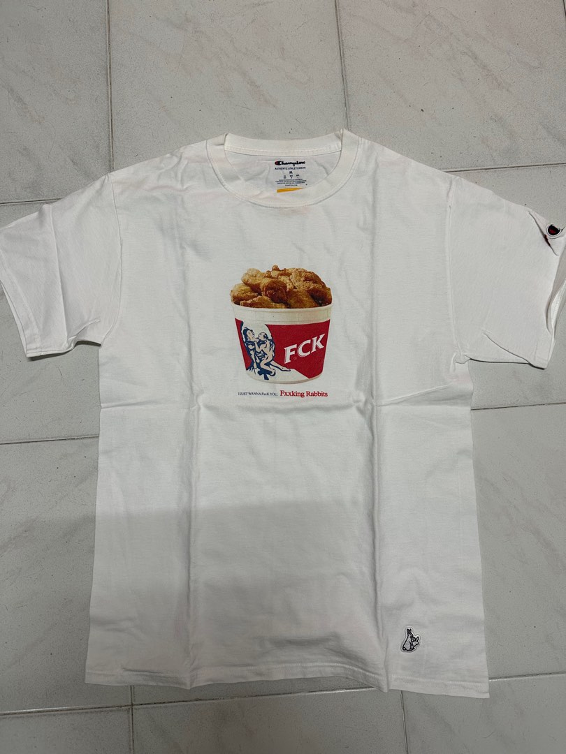 FR2 fxxking rabbit tee FCK KFC tee t-shirt, 男裝, 上身及套裝, T 