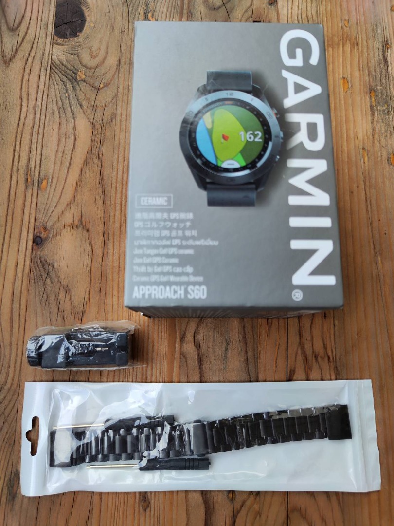Garmin Approach S Premium 高爾夫GPS 腕錶陶瓷尊爵版+ 全新錶帶