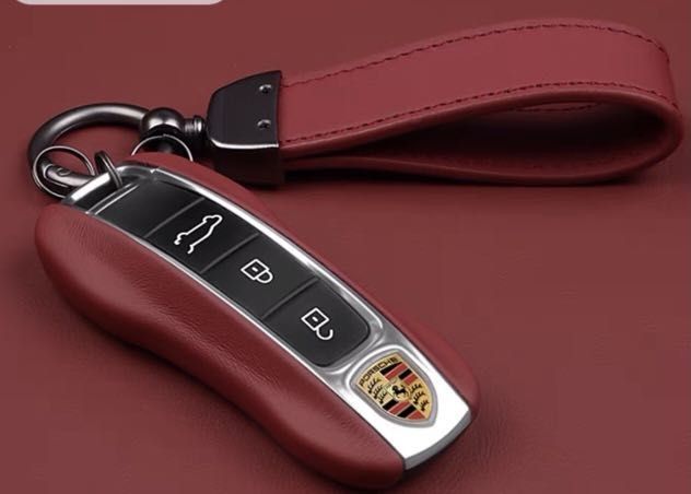 Porsche leather key holder shop