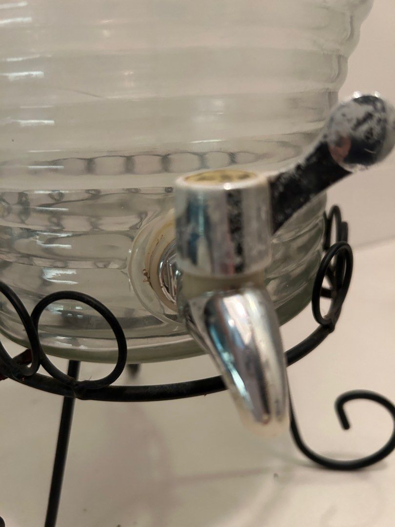 Glass beverage dispenser / kombucha glass jar with tap, Furniture