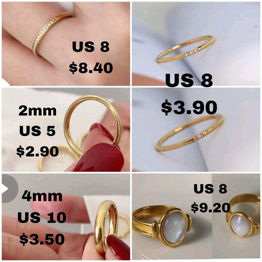 Gold plated sales titanium ring