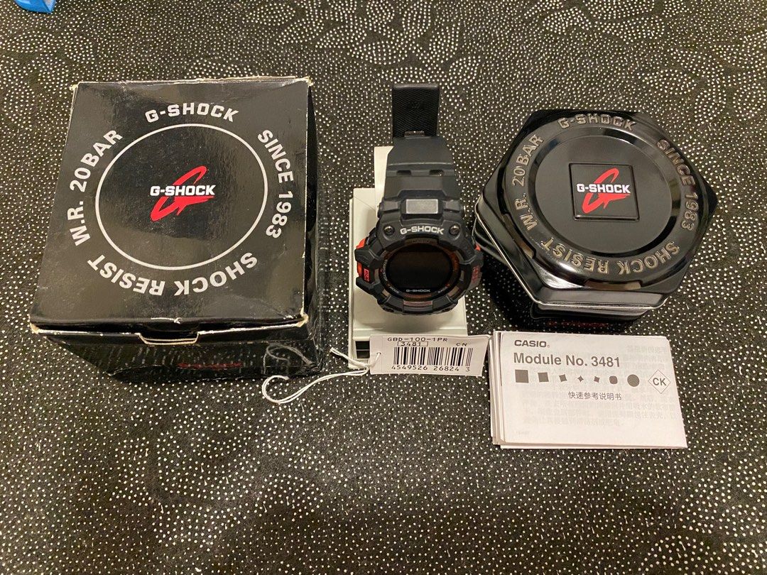 Gshock GBD 100 1PR Black GBD
