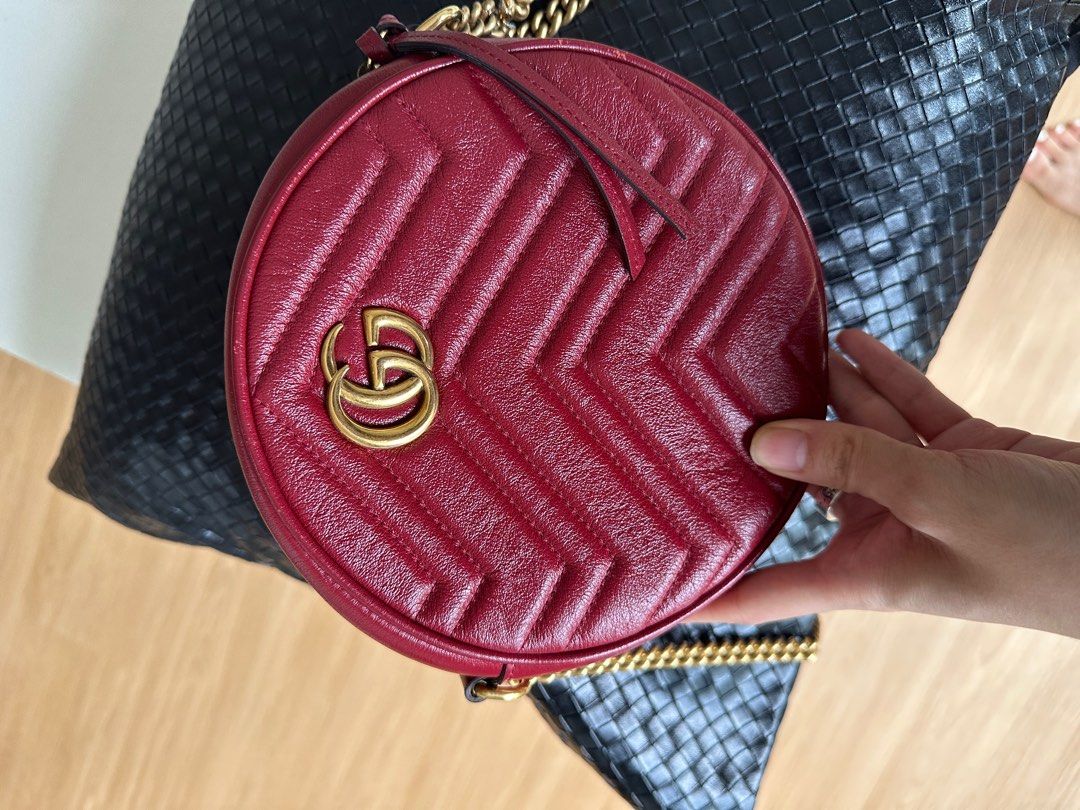 Gucci Marmont Red Roundie Luxury Bags Wallets on Carousell