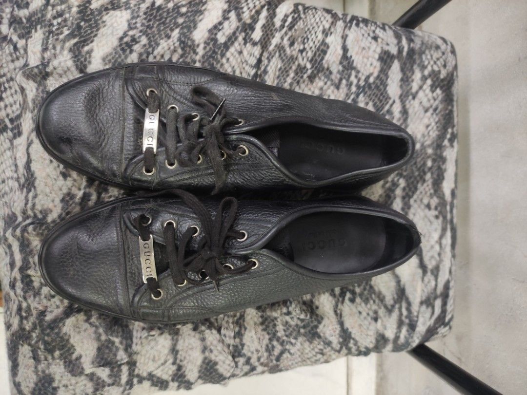 Gucci Men s Pebbled Nappa Leather Low top Trainer Sneakers Nero Men s Fashion Footwear Casual Shoes on Carousell