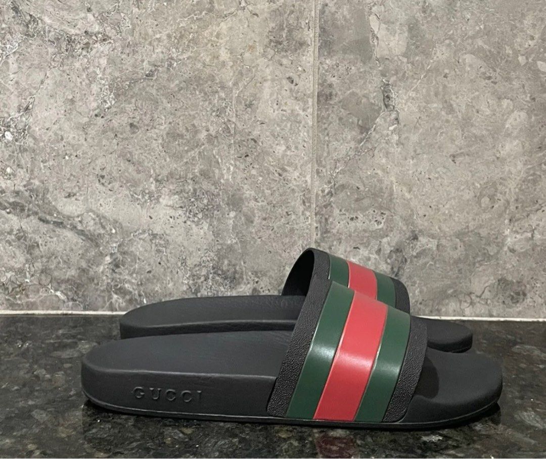 Gucci outlander pursuit slides black