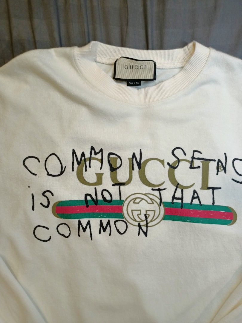 Gucci common sense is not that common t shirt on sale