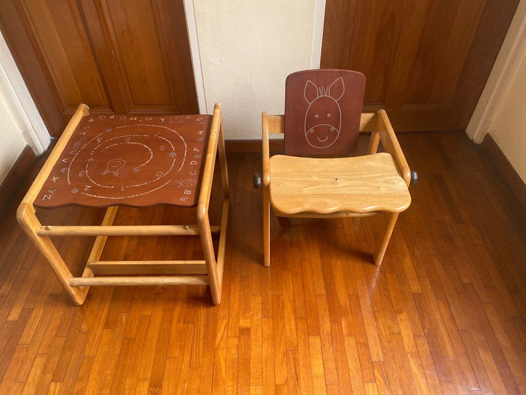 High Chair cum Table and Chair combo kids furniture, Babies & Kids