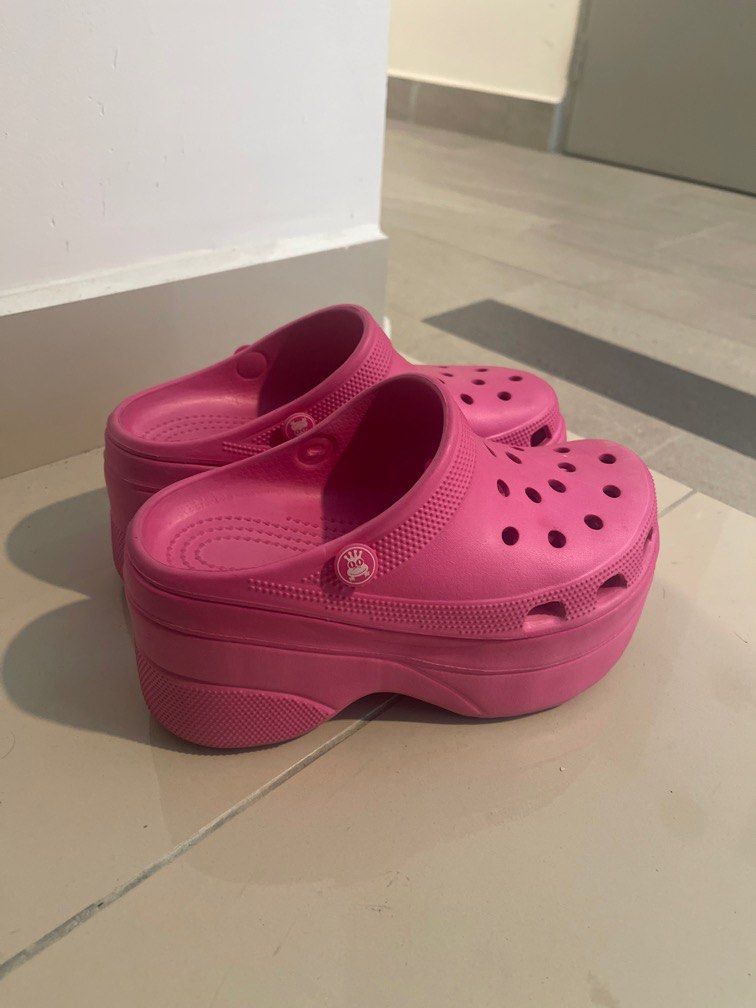 High heel crocs duet sport clogs women