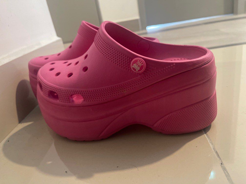 High heel crocs duet sport clogs women