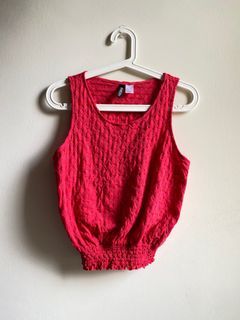 H&M red crop top / tee hnm stretchy