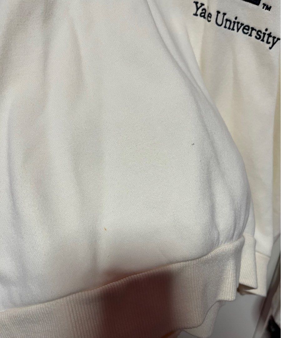H&M White Half Zip Yale University Sweatshirt/Pullover/Jacket