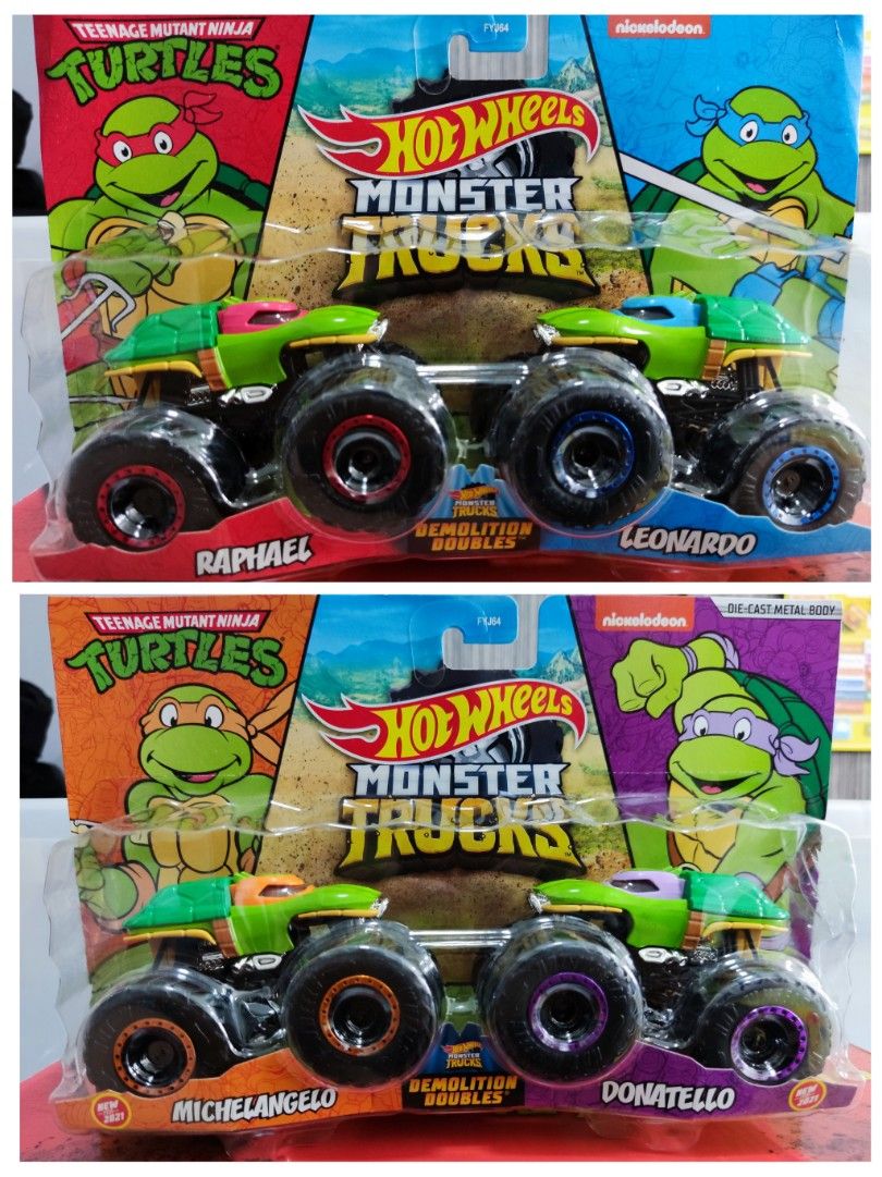 Hot Wheels Monster Trucks TMNT Teenage Mutant Ninja Turtles Set Hobbies Toys Toys Games on Carousell