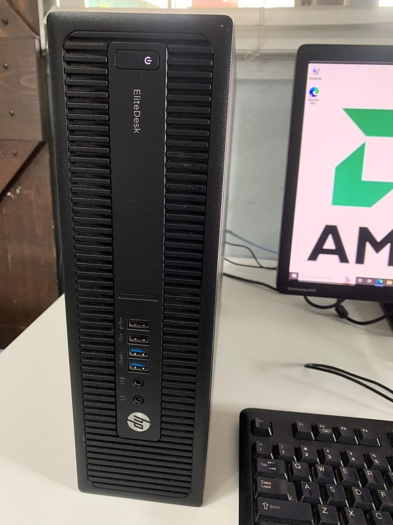 HP COMPUTR SET AMD PRO A6-8570 8GB DDR4 500HDD with 22" HP LED MONITOR ...