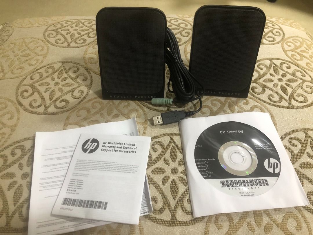 HP USB Speakers (Category: Soundbars, Speakers & Amplifiers) located in Quezon City. Submitted by outoftheboxph (Listing ID 1247194369, Image 1). Description: HP USB Speakers Condition: Unused and brand new Features: • Incorporates a space-saving design • Offers a true upgrade in audio quality, speaker aesthetics and functionality • USB Power Transform your PC into a high-end stereo system with the HP OP-130001 USB Stereo Speakers. With these spe