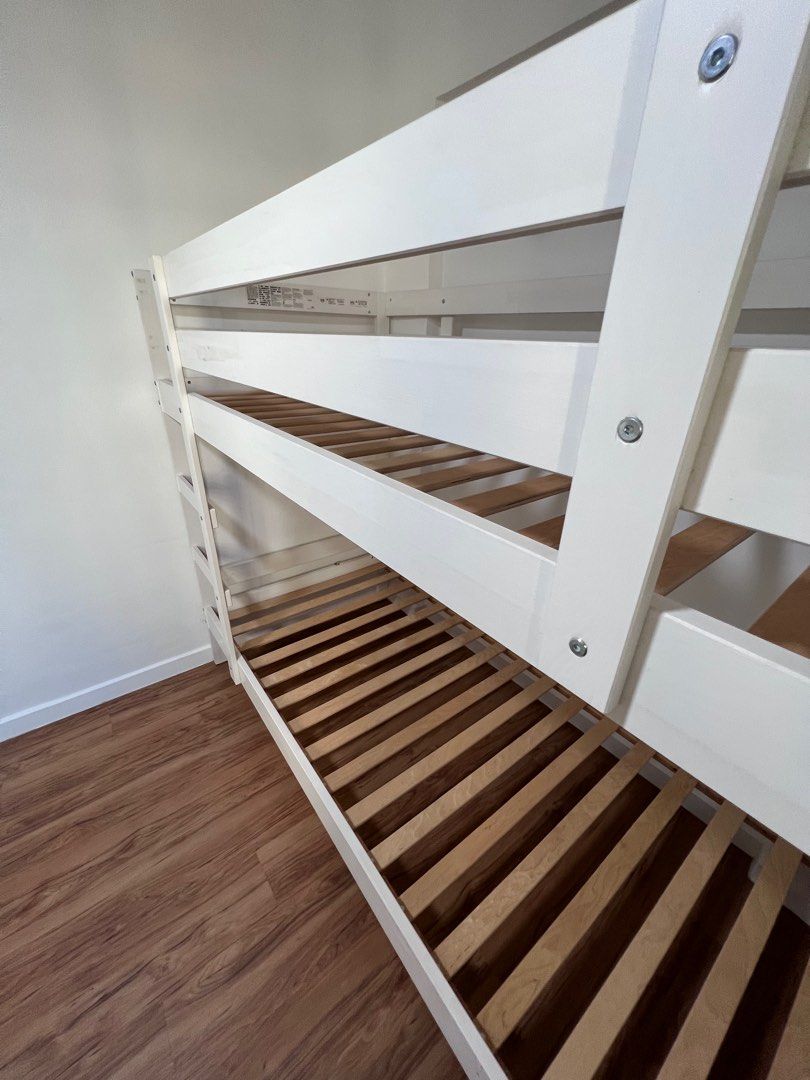 IKEA MYDAL Bunk bed in white, Furniture & Home Living, Furniture, Bed Frames & Mattresses on
