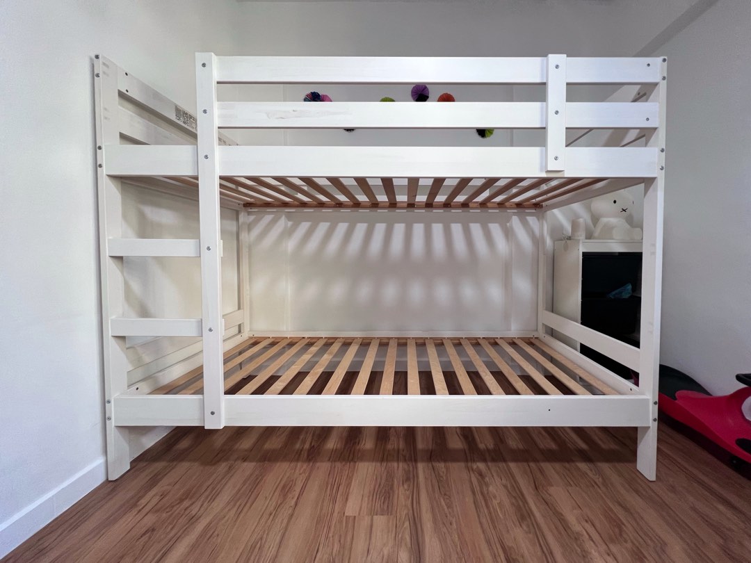 IKEA MYDAL Bunk bed in white, Furniture & Home Living, Furniture, Bed Frames & Mattresses on