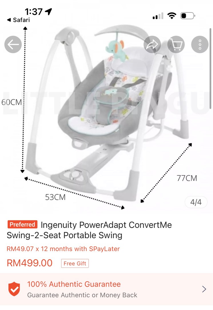 Ingenuity baby swing